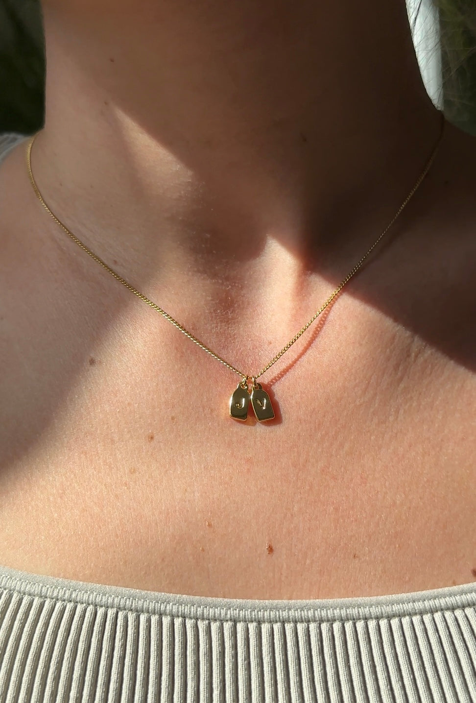 PAR de collares con iniciales para parejas