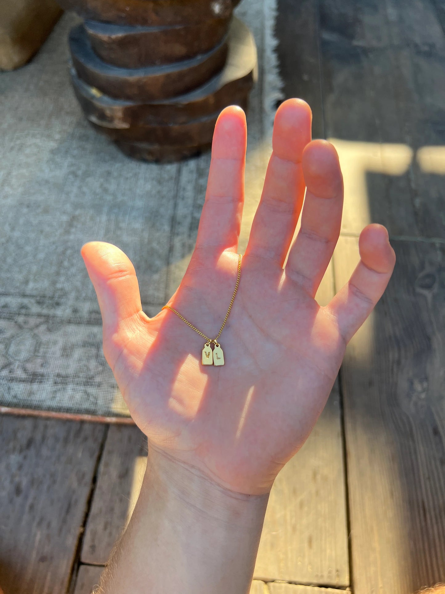 PAR de collares con iniciales para parejas