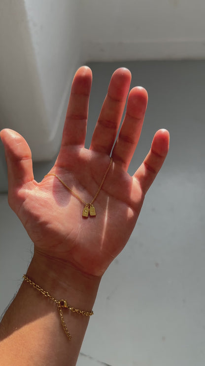 PAR de collares con iniciales para parejas